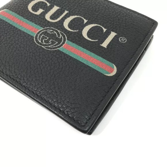 GUCCI 496316 Vintage logo print Compact wallet Folded wallet Unused - Picture 13 of 14